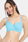 Rosaline Padded Wired 3/4th Coverage T-Shirt Bra - Splish Splash — thumbnail 1